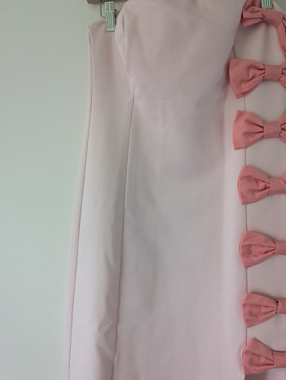 Anthropologie BHLDN Strapless Lia Midi Bow Dress in Pink - Picture 7 of 9